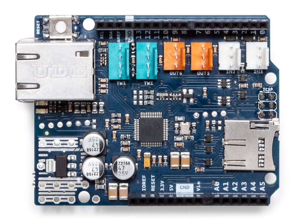 Ethernet išplėtimo plokštė W5500, 10/100 Mbps, microSD – Arduino Ethernet Shield 2 A000024